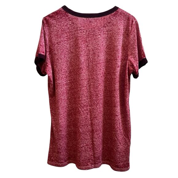 Weavers Women’s Burnout Crew Neck Ringer Tee Shirt Size XL - Picture 3 of 11